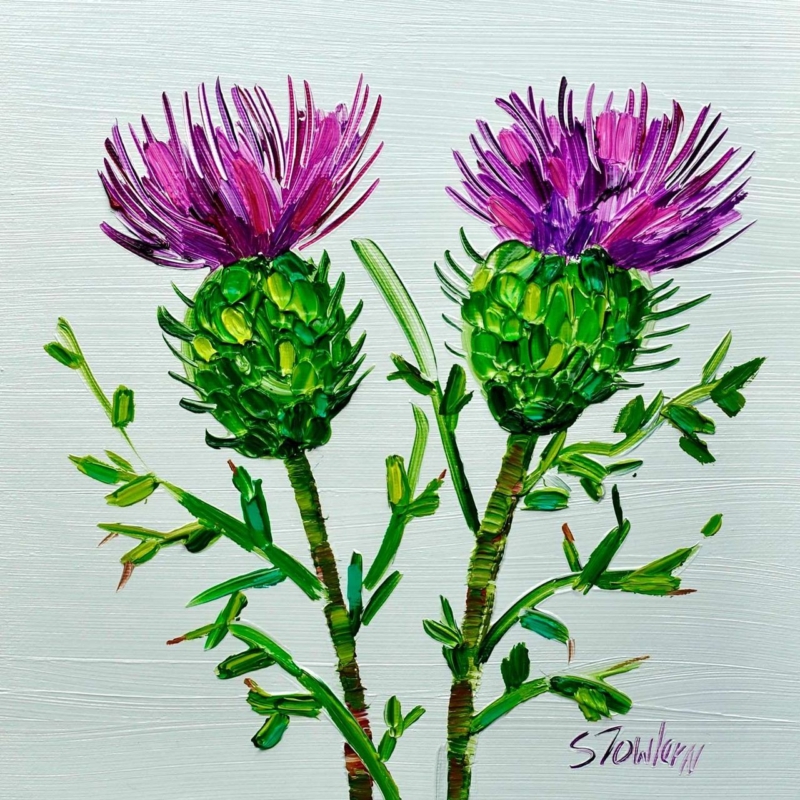 Image of Two Scottish Thistles by Sheila Fowler